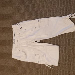 COPY - MISS ME White linen Capri pants